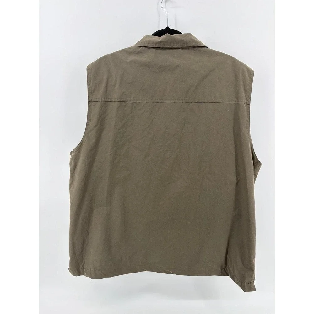 Field and Stream Hunting Vest, Taupe Fishing Safari Pockets, Full Zip, Men XL